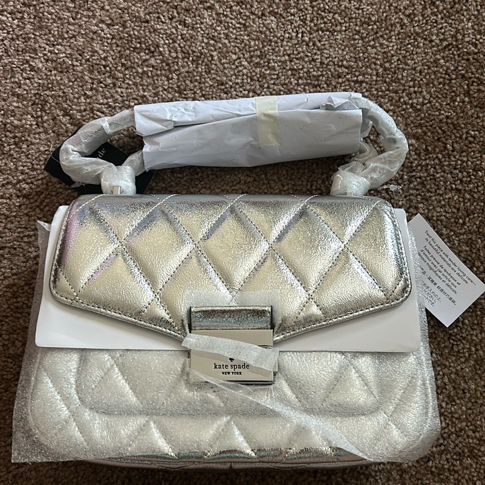 Kate Spade Carey Metallic Quilted Leather Bag
